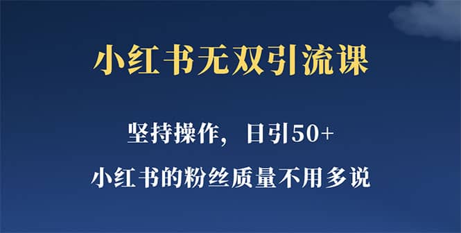 小红书无双课一天引50+女粉，不用做视频发视频，小白也很容易上手拿到结果-飞秋社