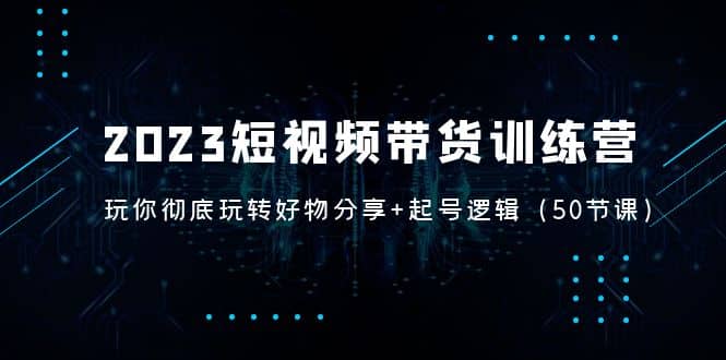 2023短视频带货训练营：带你彻底玩转好物分享+起号逻辑（50节课）-飞秋社