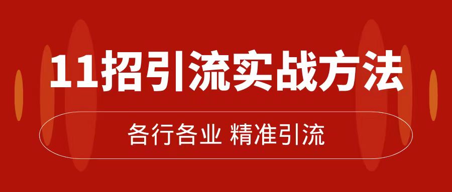 精准引流术：11招引流实战方法，让你私域流量加到爆（11节课完整版）-飞秋社