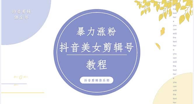 抖音快手暴力涨粉美女混剪视频教程 百分百过原创图片教程 附带违规申诉方法-飞秋社