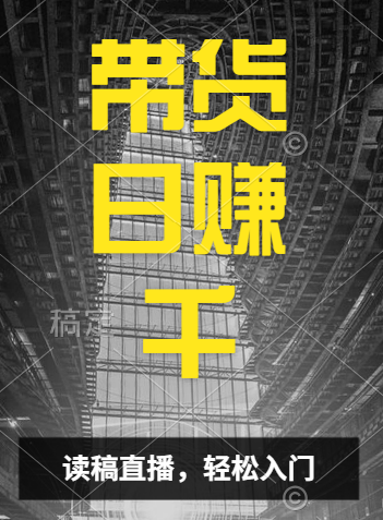 视频号技术直播带货， 会读稿就行，小白日入1000+-飞秋社