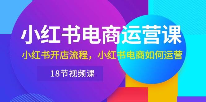 小红书·电商运营课：小红书开店流程，小红书电商如何运营（18节视频课）-飞秋社