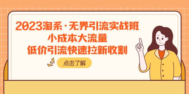 2023淘系·无界引流实战班：小成本大流量，低价引流快速拉新收割-飞秋社