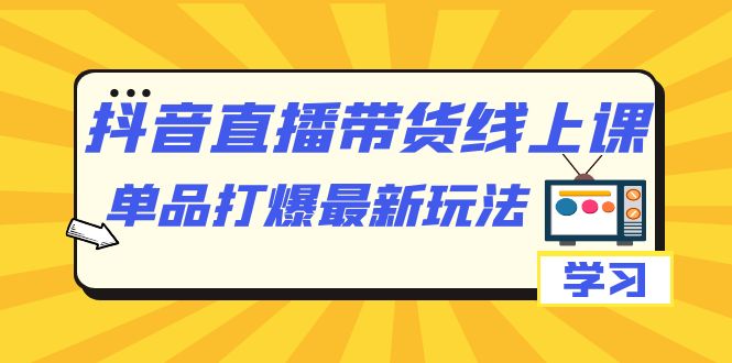 抖音·直播带货线上课，单品打爆最新玩法（12节课）-飞秋社