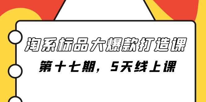 淘系标品大爆款打造课-第十七期，5天线上课-飞秋社