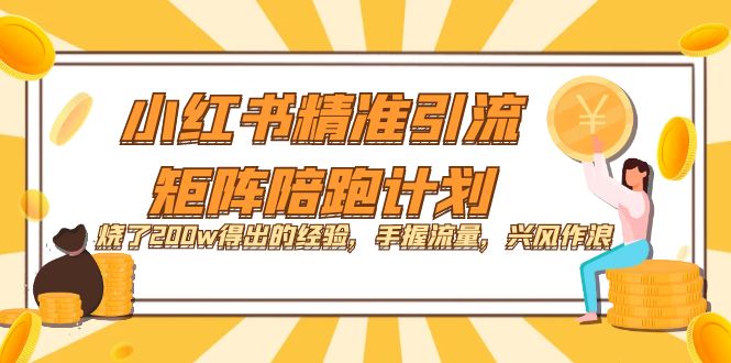 小红书精准引流·矩阵陪跑计划：烧了200w得出的经验，手握流量，兴风作浪！-飞秋社