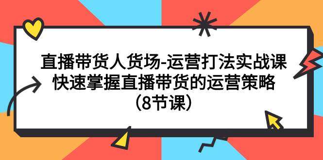 直播带货人货场-运营打法实战课：快速掌握直播带货的运营策略（8节课）-飞秋社