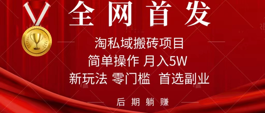 淘私域搬砖项目，利用信息差月入5W，每天无脑操作1小时，后期躺赚-飞秋社