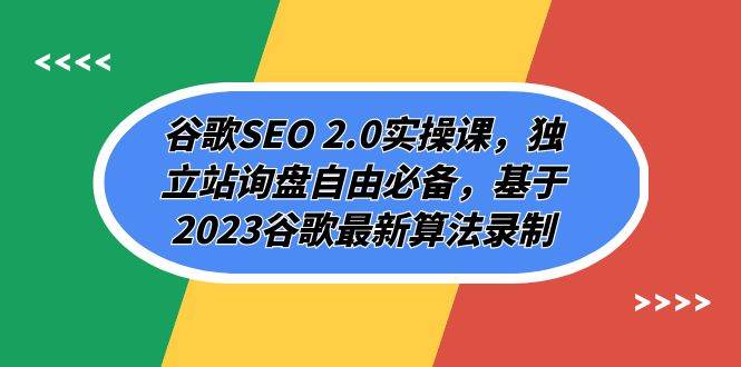 谷歌SEO 2.0实操课，独立站询盘自由必备，基于2023谷歌最新算法录制（94节-飞秋社