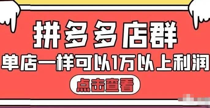 拼多多店群单店一样可以产出1万5以上利润【付费文章】-飞秋社