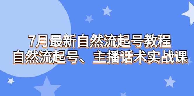 7月最新自然流起号教程，自然流起号、主播话术实战课-飞秋社