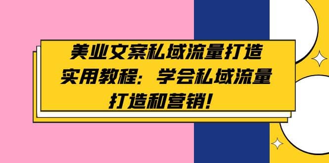 美业文案私域流量打造实用教程：学会私域流量打造和营销-飞秋社