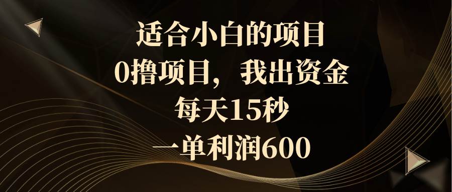 适合小白的项目，0撸项目，我出资金，每天15秒，一单利润600-飞秋社