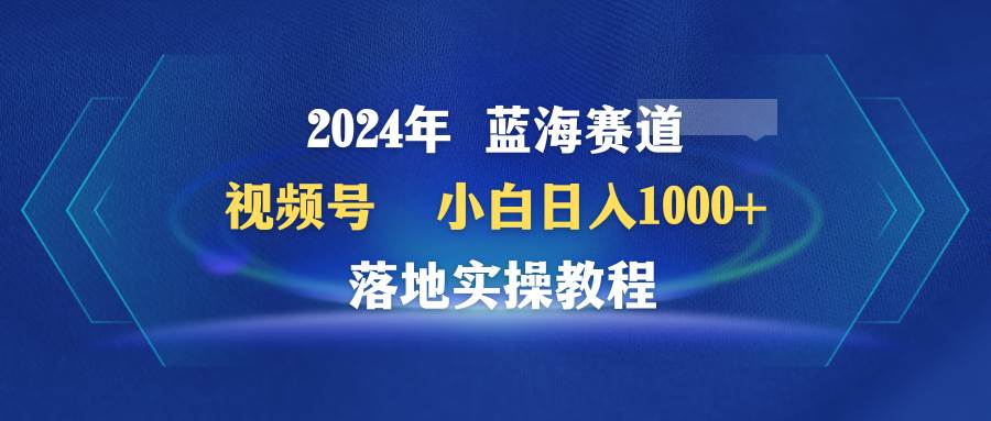 2024年蓝海赛道 视频号  小白日入1000+ 落地实操教程-飞秋社