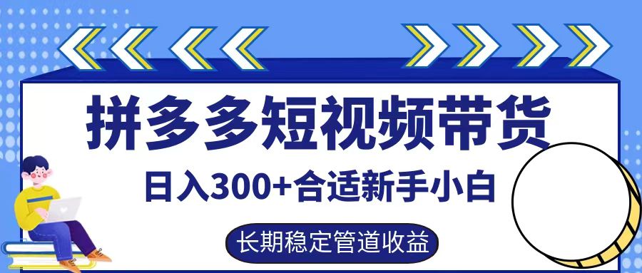 拼多多短视频带货日入300+实操落地流程-飞秋社