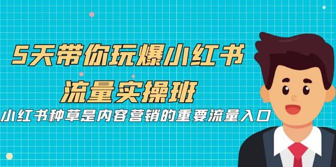 5天带你玩爆小红书流量实操班，小红书种草是内容营销的重要流量入口-飞秋社