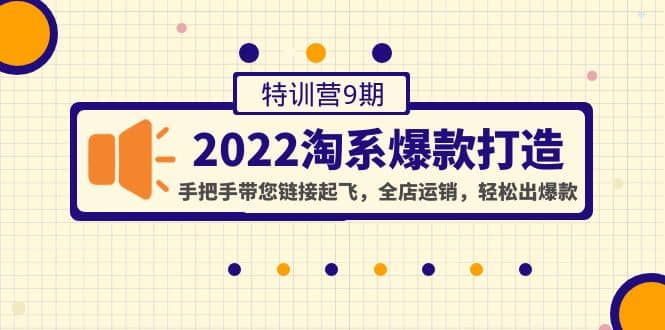 2022淘系爆款打造特训营9期：手把手带您链接起飞，全店运销，轻松出爆款-飞秋社