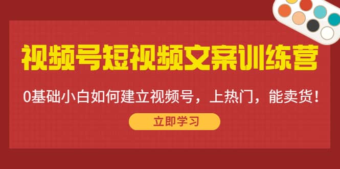 视频号短视频文案训练营：0基础小白如何建立视频号，上热门，能卖货！-飞秋社