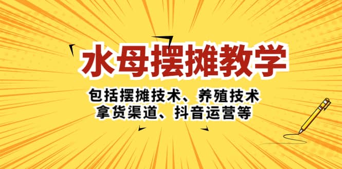 水母·摆摊教学，包括摆摊技术、养殖技术、拿货渠道、抖音运营等-飞秋社