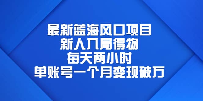 最新蓝海风口项目，新人入局得物，每天两小时，单账号一个月变现破万-飞秋社