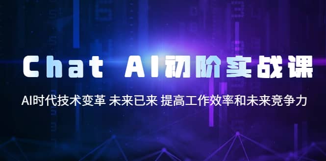 Chat AI初阶实战课，AI时代技术变革 未来已来 提高工作效率和未来竞争力-飞秋社