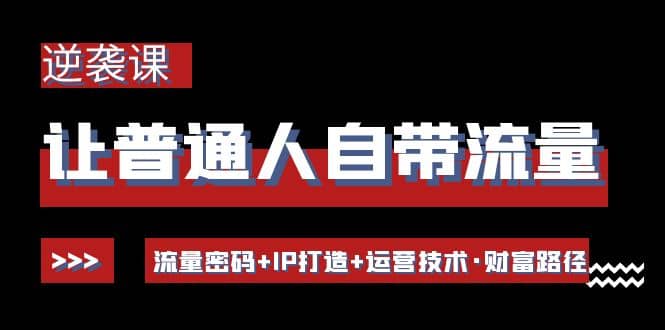 让普通人自带流量的逆袭课：流量密码+IP打造+运营技术·财富路径-飞秋社