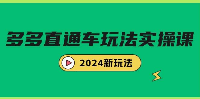 多多直通车玩法实战课，2024新玩法（7节课）-飞秋社