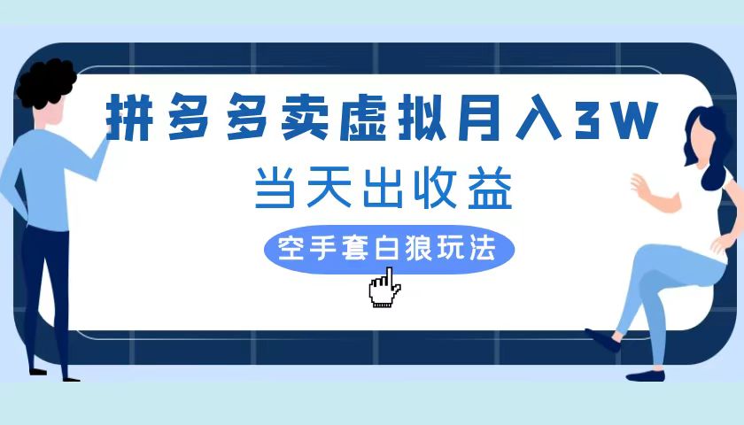 拼多多虚拟项目，单人月入3W+，实操落地项目-飞秋社