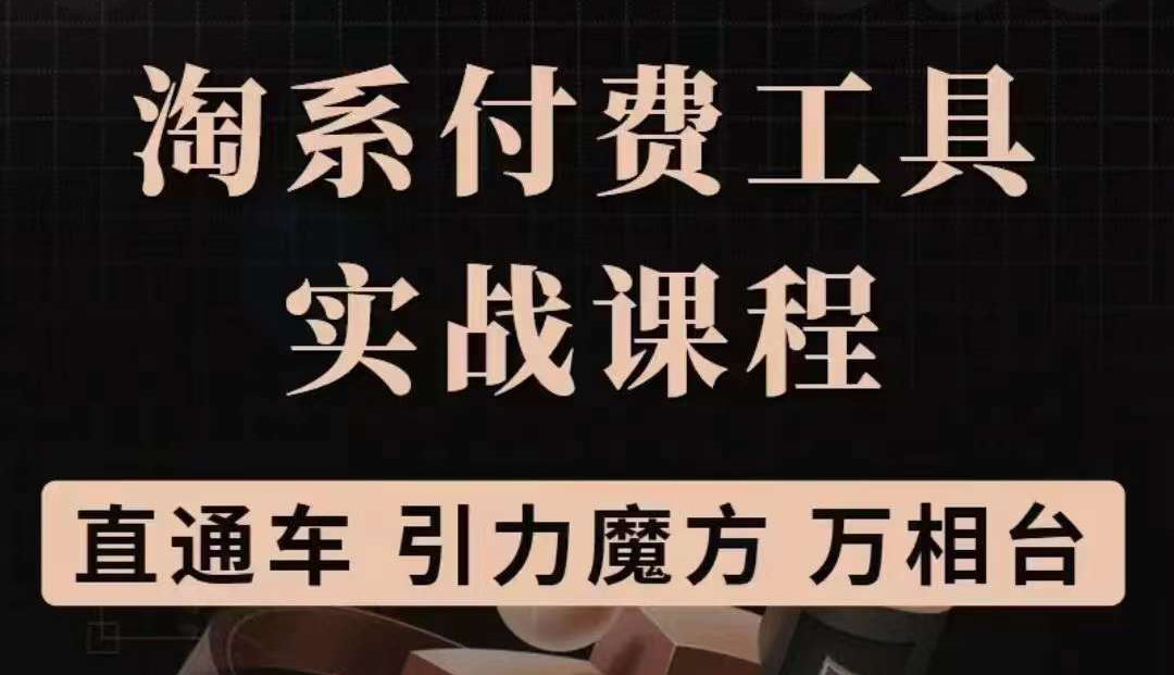 淘系付费工具实战课程【直通车、引力魔方】战略优化，实操演练（价值1299）-飞秋社