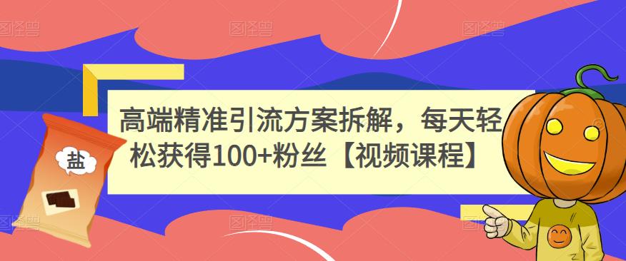 高端精准引流方案拆解，每天轻松获得100+粉丝【视频课程】-飞秋社