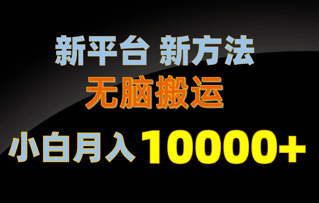 新平台新方法，无脑搬运，月赚10000+，小白轻松上手不动脑-飞秋社