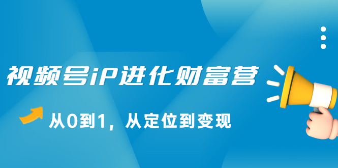 视频号iP进化财富营第1期，21天从0到1，从定位到变现-飞秋社