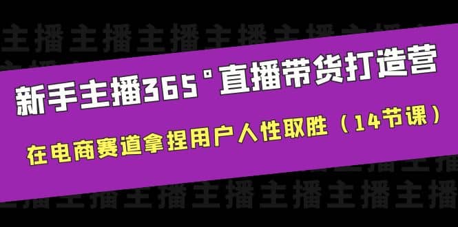 新手主播365°直播带货·打造营，在电商赛道拿捏用户人性取胜（14节课）-飞秋社