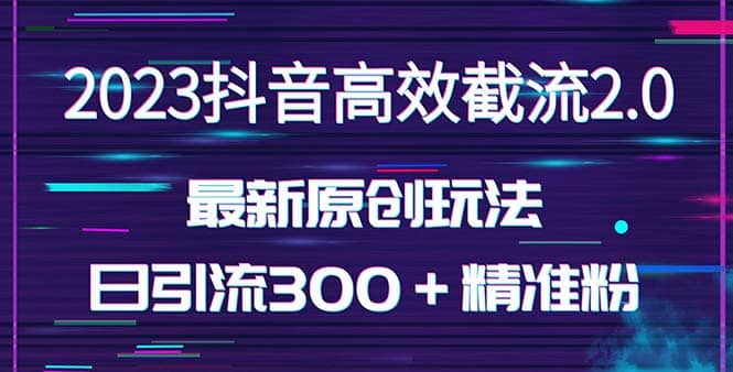 日引300＋创业粉，独家抖音高效截流2.0玩法（价值1280）-飞秋社