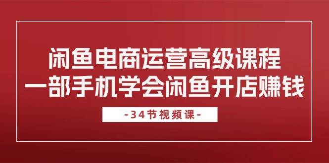 闲鱼电商运营高级课程，一部手机学会闲鱼开店赚钱（34节课）-飞秋社