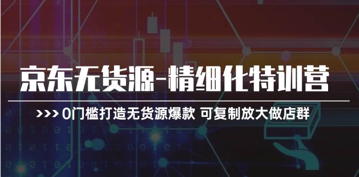 京东无货源-精细化特训营，0门槛打造无货源爆款 可复制放大做店群-飞秋社