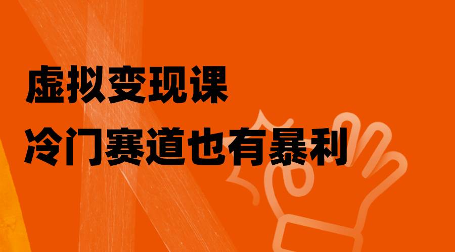 虚拟变现课，冷门赛道也有暴利，手把手教你玩转冷门私域-飞秋社