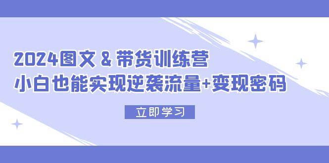 2024 图文+带货训练营，小白也能实现逆袭流量+变现密码-飞秋社