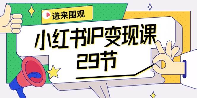 小红书IP变现课：开店/定位/IP变现/直播带货/爆款打造/涨价秘诀/等等/29节-飞秋社