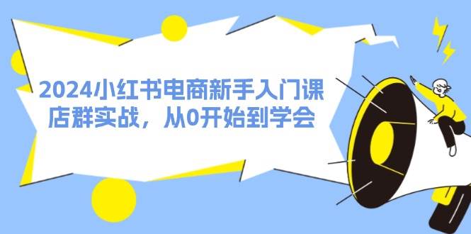 2024小红书电商新手入门课，店群实战，从0开始到学会（31节）-飞秋社