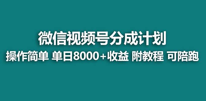 【蓝海项目】视频号分成计划，单天收益8000+，附玩法教程！-飞秋社