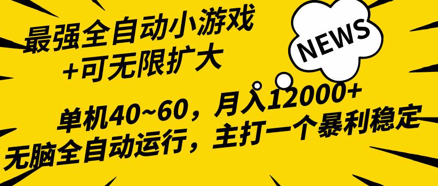 2024最新全网独家小游戏全自动，单机40~60,稳定躺赚，小白都能月入过万-飞秋社