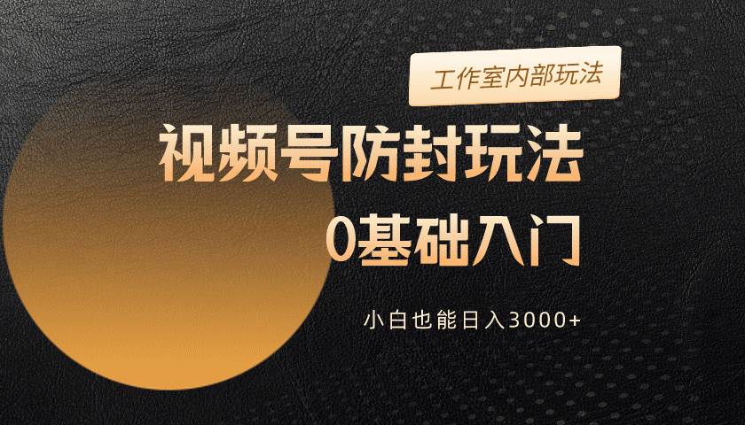 2024视频号升级防封玩法，零基础入门，小白也能日入3000+-飞秋社