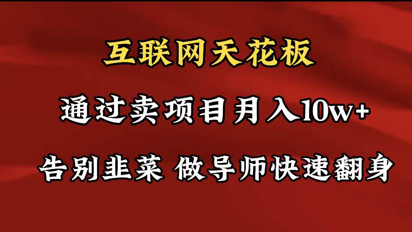 导师训练营互联网的天花板，让你告别韭菜，通过卖项目月入10w+，一定要…-飞秋社