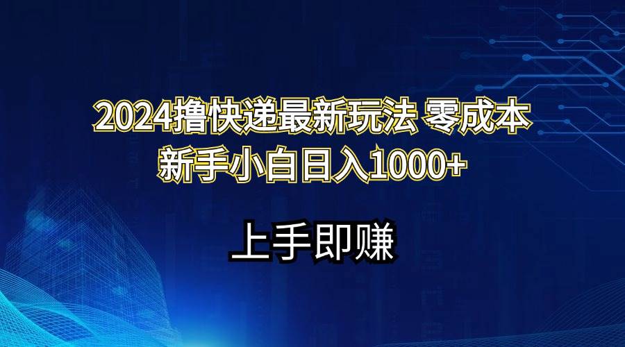 2024撸快递最新玩法零成本新手小白日入1000+-飞秋社