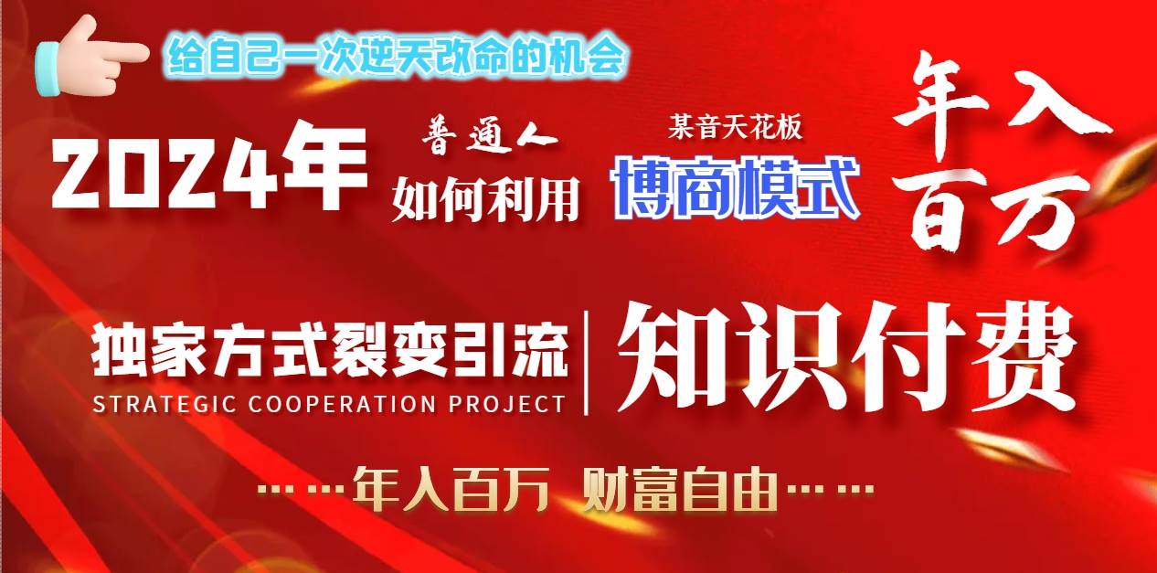 2024年普通人如何利用博商模式做翻身项目年入百万，财富自由-飞秋社