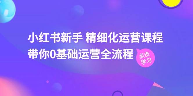 小红书新手 精细化运营课程，带你0基础运营全流程（41节视频课）-飞秋社