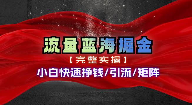 热门赛道掘金_小白快速入局挣钱，可矩阵【完整实操】-飞秋社